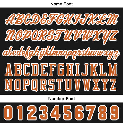 Custom Black Orange Button Down Baseball Jersey for Men Women Adult Youth Print Name Number Logo
