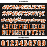 Custom Black Orange Button Down Baseball Jersey for Men Women Adult Youth Print Name Number Logo