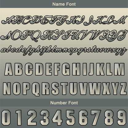 Custom Gray Baseball Jersey Print Personalized Name, Number and Logo