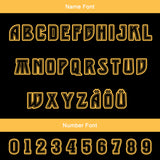 Custom Black Yellow Letterman Varsity Jacket Personalized Embroidery Printing