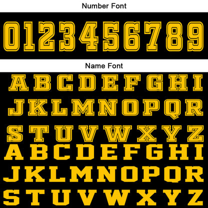 Custom Black Yellow Basketball Jersey Uniform Suit Printed Your Logo Name Number