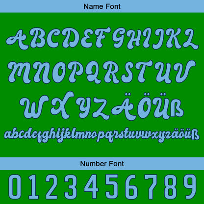 Custom Green Blue Baseball Jersey Personalized Gradient Team Uniforms Shirt with Name Number