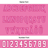 Custom Pink Letterman Varsity Jacket Personalized Embroidery Printing