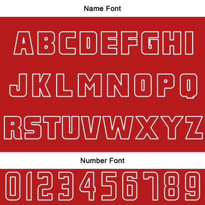 Custom Red White Basketball Jersey Uniform Suit Printed Your Logo Name Number