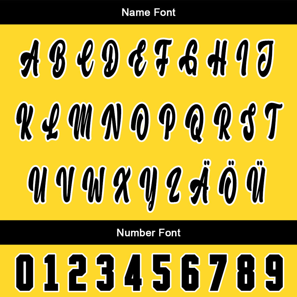 Custom Yellow Black Baseball Jersey Personalized Gradient Team Uniforms Shirt with Name Number