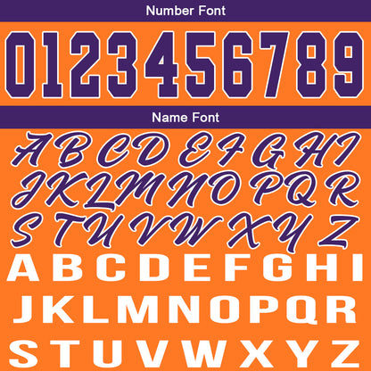 Custom Orange Purple Basketball Jersey for Men Women Adult Youth Stitched Name Number Logo