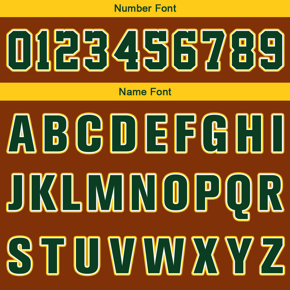 Custom Brown Green Yellow White Basketball Jersey Uniform Suit Printed Your Logo Name Number