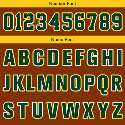 Custom Brown Green Yellow White Basketball Jersey Uniform Suit Printed Your Logo Name Number