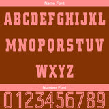 Custom Brown Pink Baseball Jersey Personalized Gradient Team Uniforms Shirt with Name Number