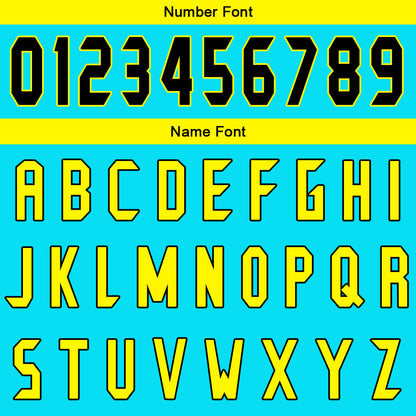 Custom Light Blue Yellow Basketball Jersey Uniform Suit Printed Your Logo Name Number