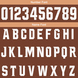 Custom Brown Khaki Football Gradient Polo Shirts  Add Your Unique Logo/Name/Number