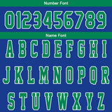 Custom Blue White Green Reversible Basketball Suit for Adults and Kids Personalized Jersey