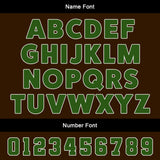 Custom Brown Green Uniform Jersey Kids Adults Personalized Set Jersey Shirt