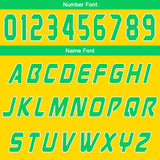 Custom Yellow Green Basketball Jersey Uniform Suit Printed Your Logo Name Number