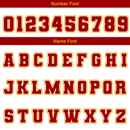 Custom White Red Yellow Waterproof Varsity Jackets Personalized Stitched Name Number Logo to Letterman Jackets