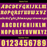 Custom Purple Baseball Jersey Print Personalized Name, Number and Logo