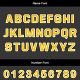 Custom Black Yellow Soccer Uniform Jersey Kids Adults Personalized Set Jersey Shirt