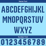 Custom Light Blue Blue Baseball Jersey Personalized Gradient Team Uniforms Shirt with Name Number