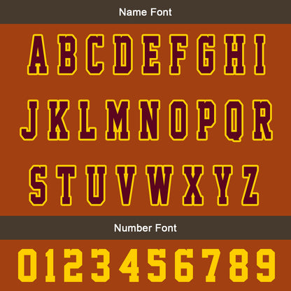 Custom Dull Orange Brown Varsity Jackets for Men Women Youth Personalized Letterman Jackets