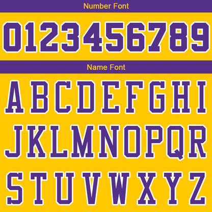 Custom Stitched Basketball Jersey for Men, Women And Kids Yellow -Purple-White
