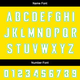 Custom Yellow Green Uniform Jersey Kids Adults Personalized Set Jersey Shirt