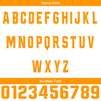 Custom White Orange Baseball Jersey Personalized Gradient Team Uniforms Shirt with Name Number