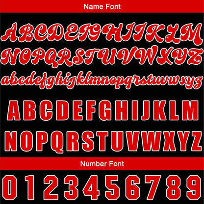 Custom Red Black Button Down Baseball Jersey for Men Women Adult Youth Print Name Number Logo
