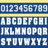 Custom Blue Light Yellow Football Gradient Polo Shirts  Add Your Unique Logo/Name/Number