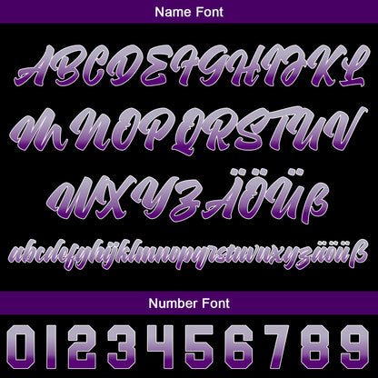 Custom Black Purple Gray Baseball Jersey Personalized Gradient Team Uniforms Shirt with Name Number