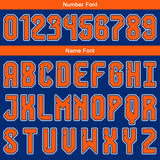 Custom Blue Orange White Basketball Jersey Uniform Suit Printed Your Logo Name Number