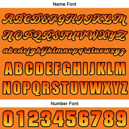Custom Orange Button Down Baseball Jersey for Men Women Adult Youth Print Name Number Logo