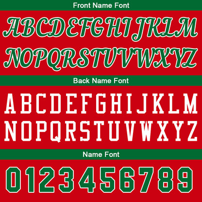 Custom Red Green Basketball Jersey for Men Women Adult Youth Stitched Name Number Logo