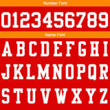 Custom Red Orange Football Gradient Polo Shirts  Add Your Unique Logo/Name/Number