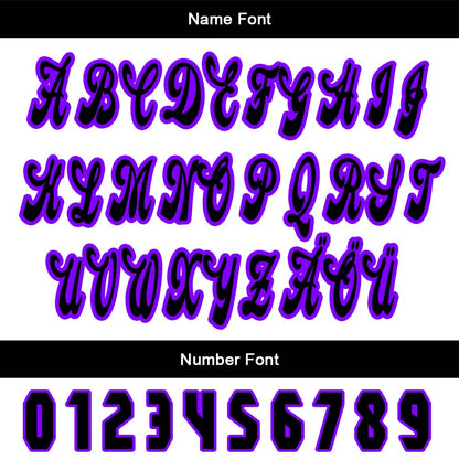Custom White Purple Baseball Jersey Personalized Gradient Team Uniforms Shirt with Name Number