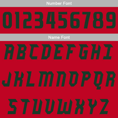 Custom Red Green Reversible Basketball Suit for Adults and Kids Personalized Jersey