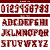 Custom Burgundy White Reversible Basketball Suit for Adults and Kids Personalized Jersey