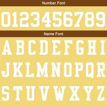 Custom Light Yellow Brown Football Gradient Polo Shirts  Add Your Unique Logo/Name/Number
