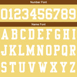 Custom Light Yellow Brown Football Gradient Polo Shirts  Add Your Unique Logo/Name/Number