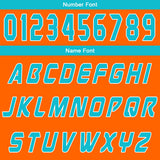 Custom Orange Cyan Basketball Jersey Uniform Suit Printed Your Logo Name Number