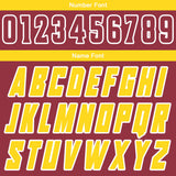 Custom Red Yellow Reversible Basketball Suit for Adults and Kids Personalized Jersey