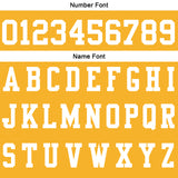 Custom Yellow White Football Polo Shirts  Add Your Unique Logo/Name/Number
