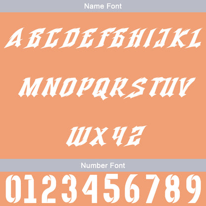 Custom Light Grey Light Orange Baseball Jersey Personalized Gradient Team Uniforms Shirt with Name Number
