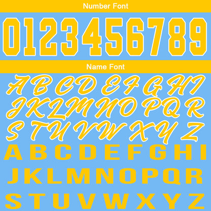 Custom Light Blue Yellow Basketball Jersey for Men Women Adult Youth Stitched Name Number Logo