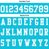 Custom Cyan White Football Polo Shirts  Add Your Unique Logo/Name/Number