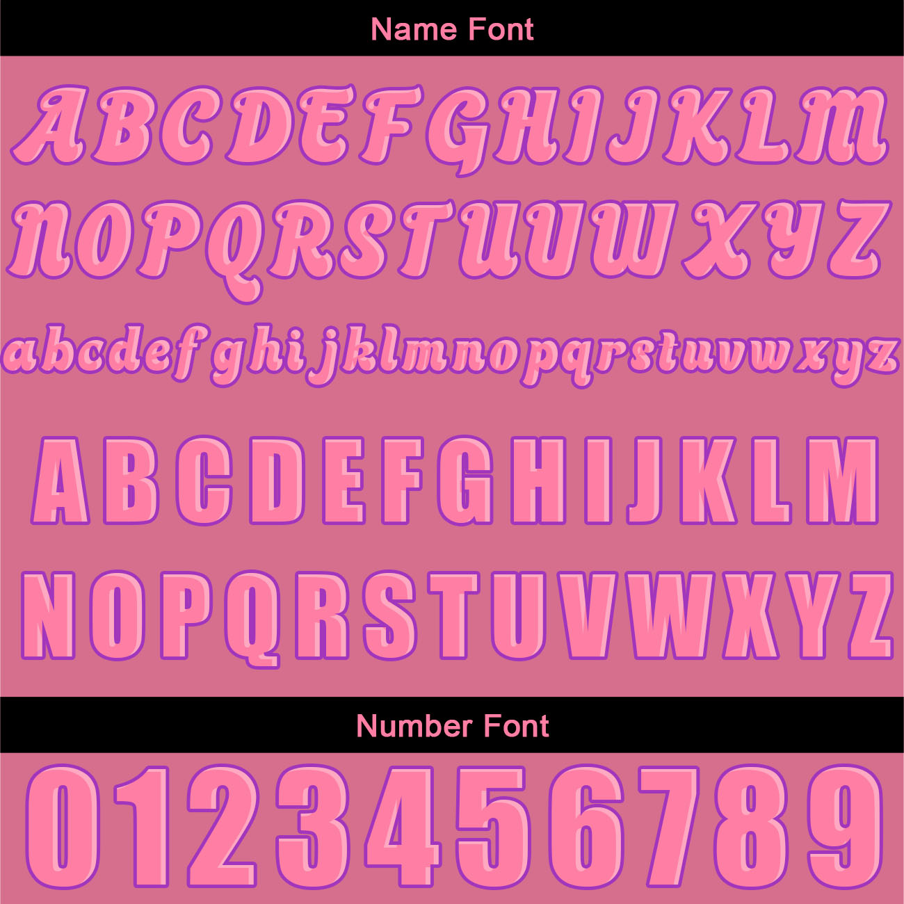 Custom Pink Baseball Jersey Print Personalized Name, Number and Logo