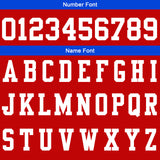 Custom Red Blue Football Gradient Polo Shirts  Add Your Unique Logo/Name/Number