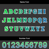 Custom Blue Green Uniform Jersey Kids Adults Personalized Set Jersey Shirt