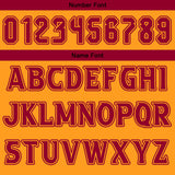 Custom Burgundy Orange Reversible Basketball Suit for Adults and Kids Personalized Jersey