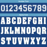 Custom Blue Light Blue Football Gradient Polo Shirts  Add Your Unique Logo/Name/Number