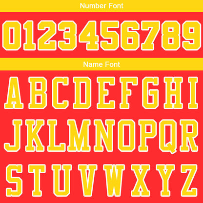Custom Stitched Basketball Jersey for Men, Women And Kids Red-Yellow-White